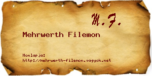 Mehrwerth Filemon névjegykártya